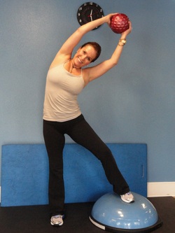 Personal training with bosu ball